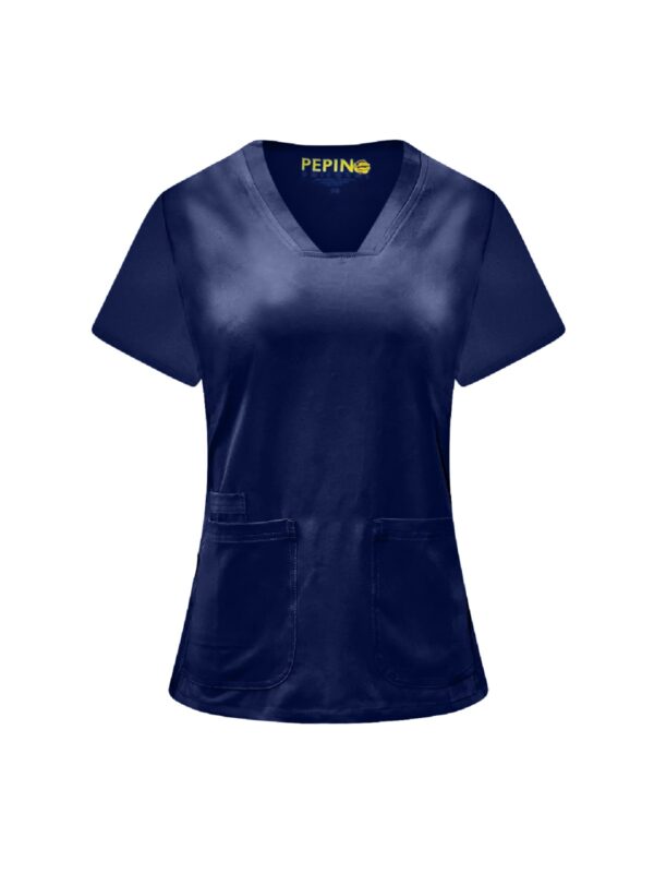 Solid Strech Fabric Set V-neck 3 Pockets (Coordinated Pants) - Image 8