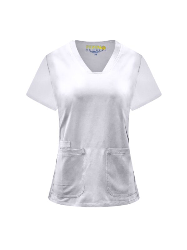 Solid Strech Fabric Set V-neck 3 Pockets (Coordinated Pants) - Image 11