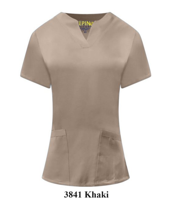 Solid Scrub Set 4 Way Stretch V-Neck, Two Side Panel, 4 front Pockets (Coordinated Pants) - Image 11